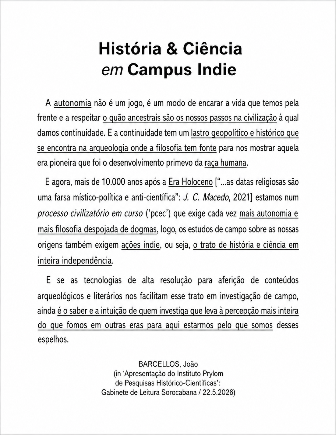 História e Ciência